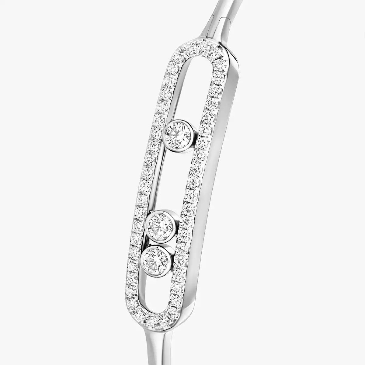 [Noble Aura jewelry]Move Pavé Diamond Bangle Bracelet M