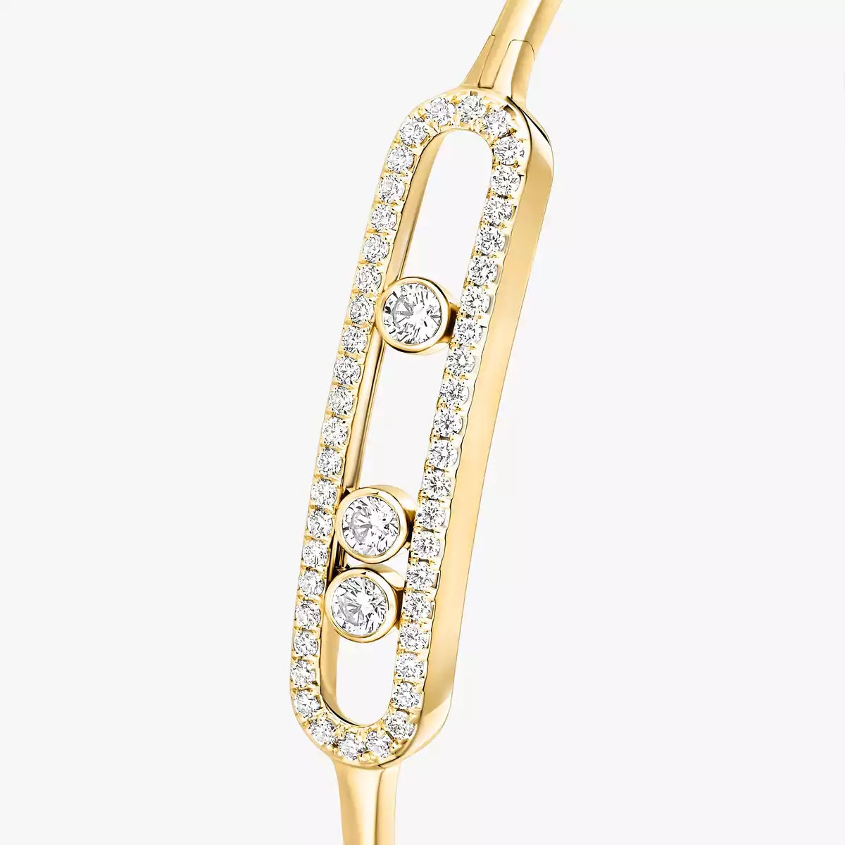 [Noble Aura jewelry]Move Pavé Diamond Bangle Bracelet M