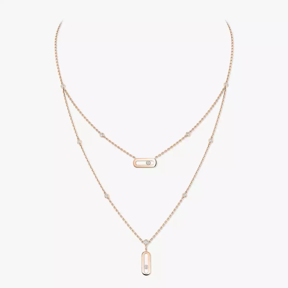 [Noble Aura jewelry] Move Uno Diamond Necklace