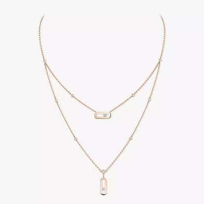 [Noble Aura jewelry] Move Uno Diamond Necklace