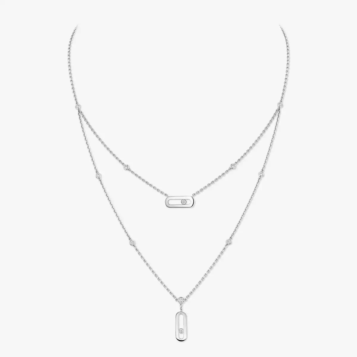 [Noble Aura jewelry] Move Uno Diamond Necklace