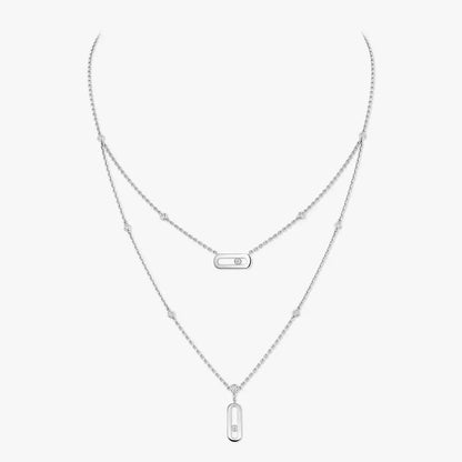[Noble Aura jewelry] Move Uno Diamond Necklace