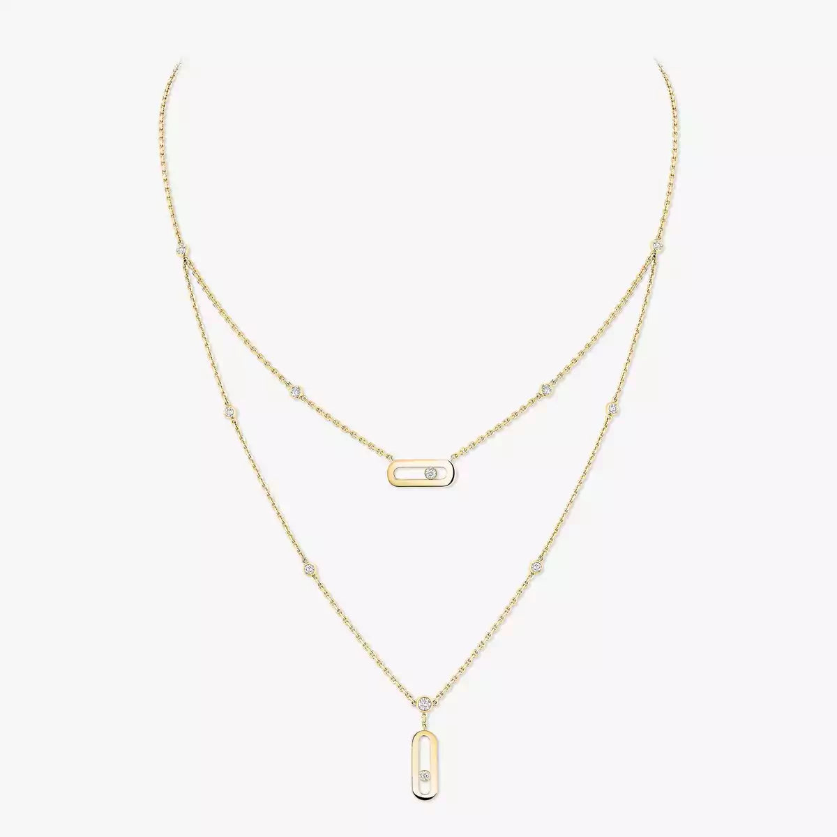 [Noble Aura jewelry] Move Uno Diamond Necklace