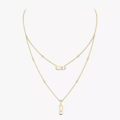 [Noble Aura jewelry] Move Uno Diamond Necklace