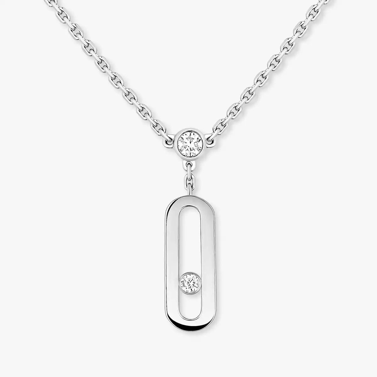 [Noble Aura jewelry] Move Uno Diamond Necklace