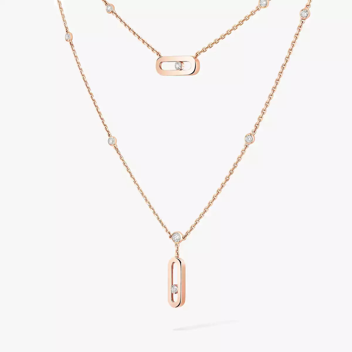 [Noble Aura jewelry] Move Uno Diamond Necklace