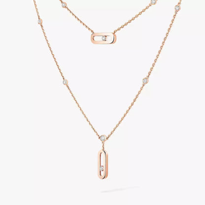 [Noble Aura jewelry] Move Uno Diamond Necklace