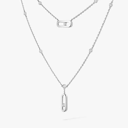 [Noble Aura jewelry] Move Uno Diamond Necklace