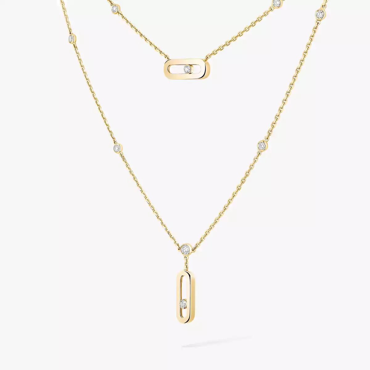[Noble Aura jewelry] Move Uno Diamond Necklace