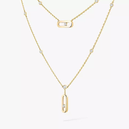[Noble Aura jewelry] Move Uno Diamond Necklace