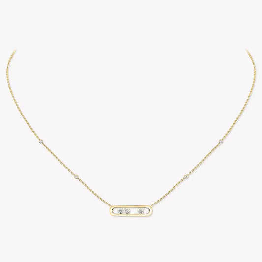 [Noble Aura jewelry] Baby Move Gold Diamond Necklace