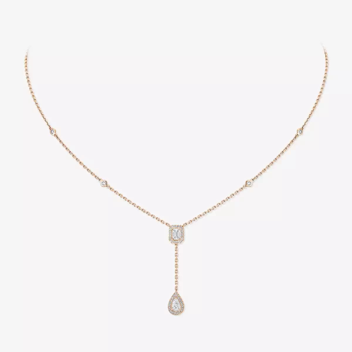 [Noble Aura jewelry]Gold Diamond Tie Necklace