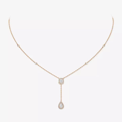 [Noble Aura jewelry]Gold Diamond Tie Necklace