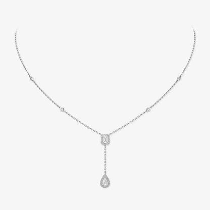 [Noble Aura jewelry]Gold Diamond Tie Necklace