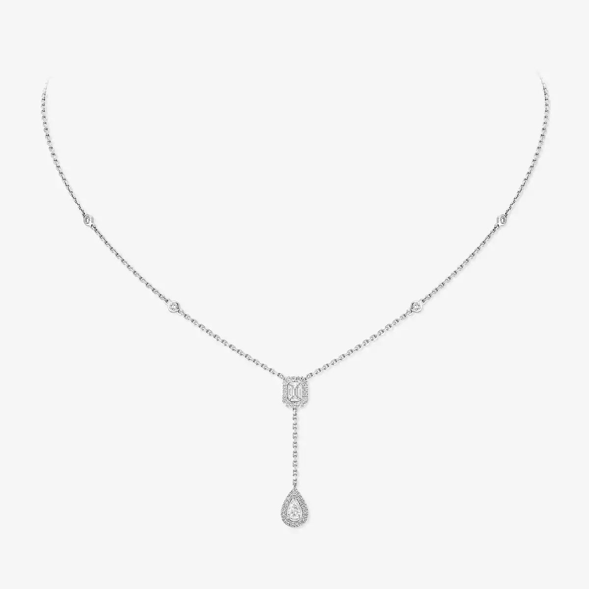 [Noble Aura jewelry]Gold Diamond Tie Necklace