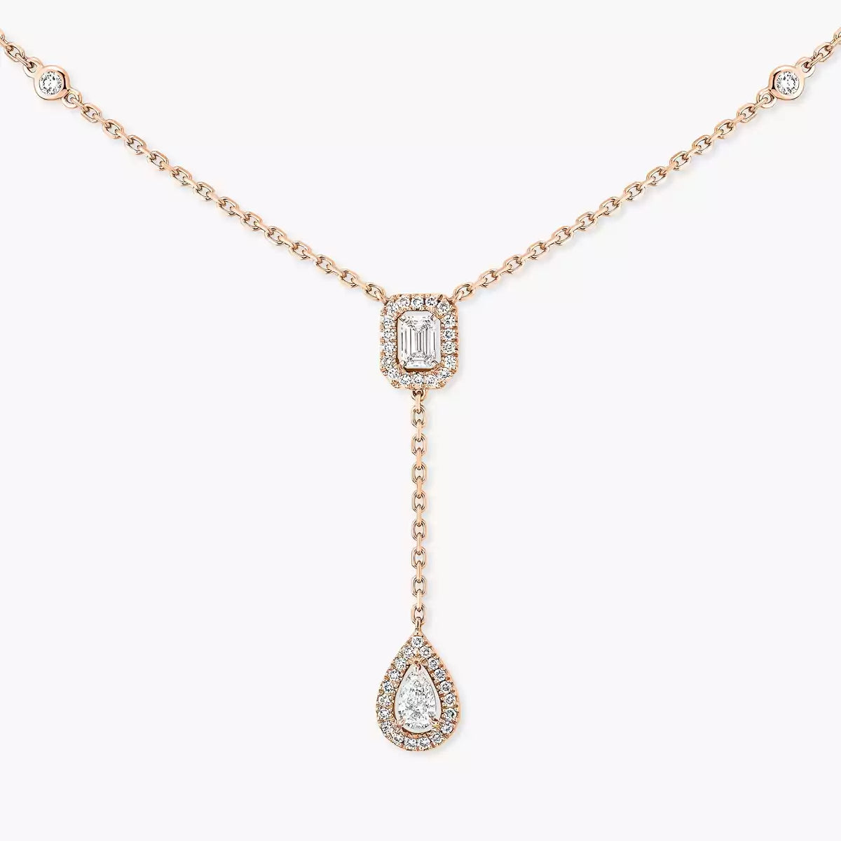 [Noble Aura jewelry]Gold Diamond Tie Necklace