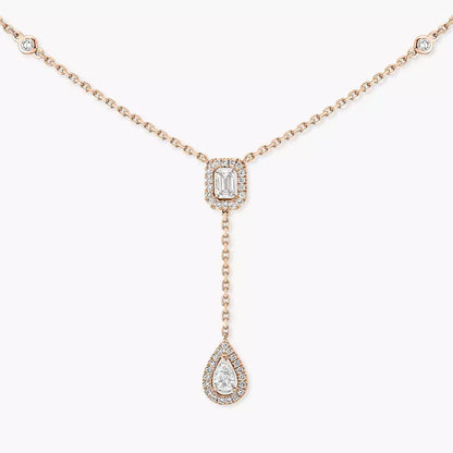 [Noble Aura jewelry]Gold Diamond Tie Necklace