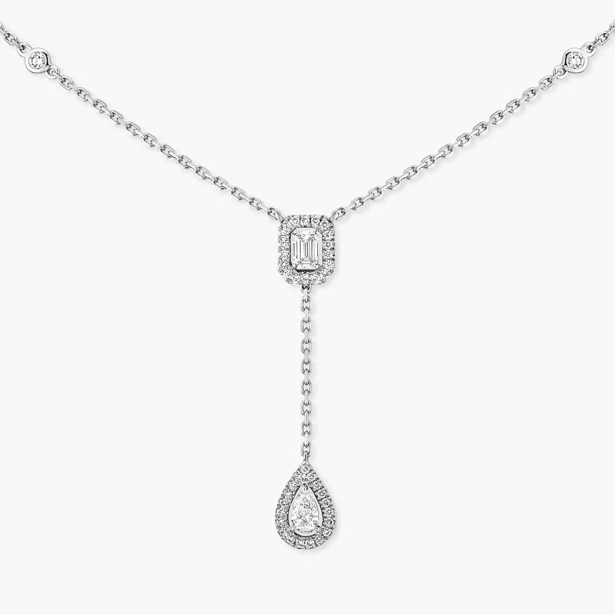 [Noble Aura jewelry]Gold Diamond Tie Necklace