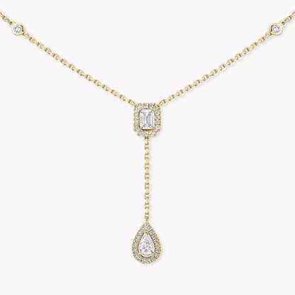 [Noble Aura jewelry]Gold Diamond Tie Necklace