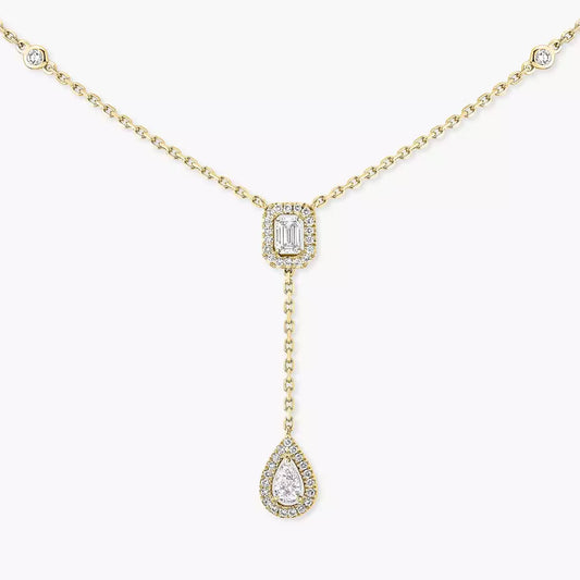 [Noble Aura jewelry]Gold Diamond Tie Necklace
