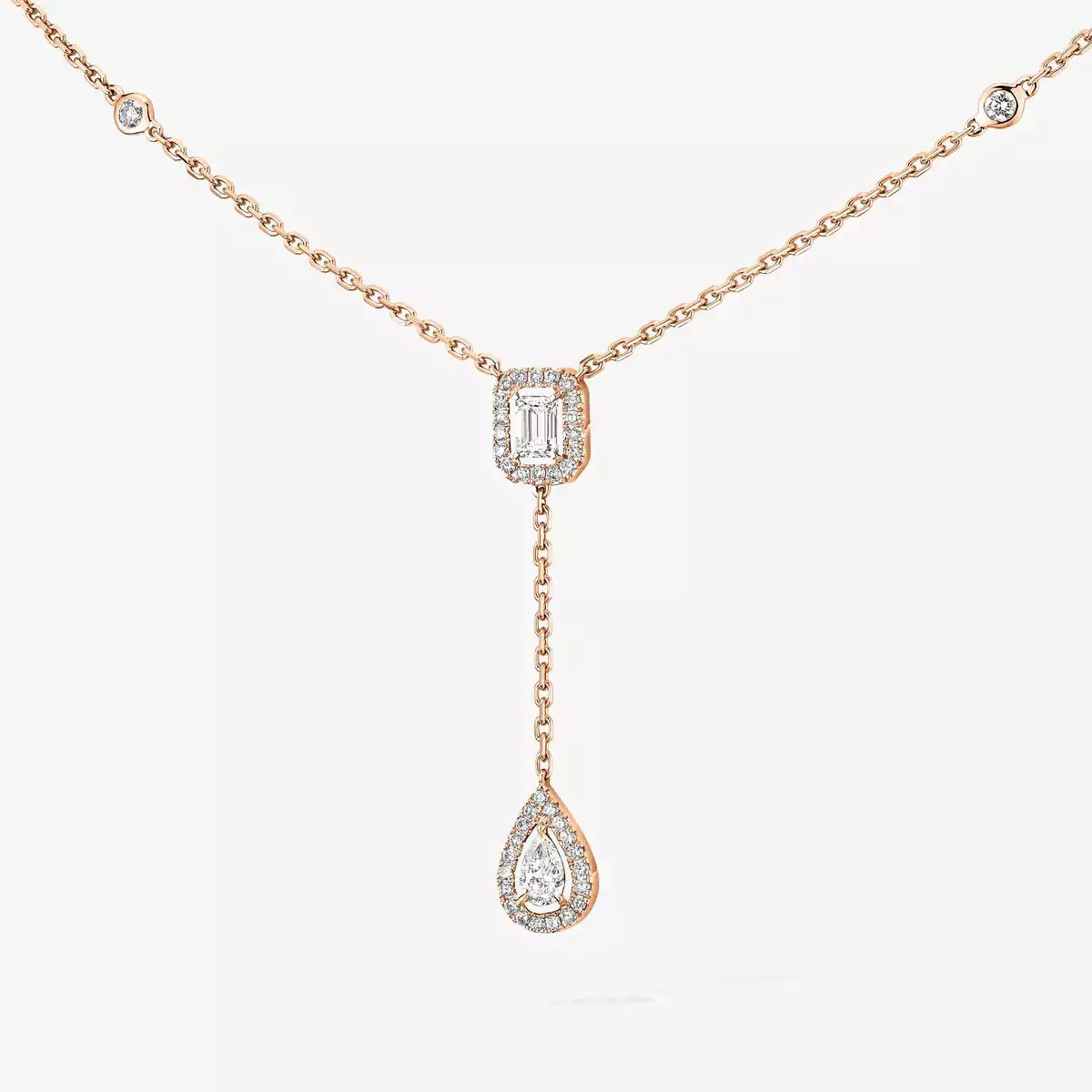 [Noble Aura jewelry]Gold Diamond Tie Necklace