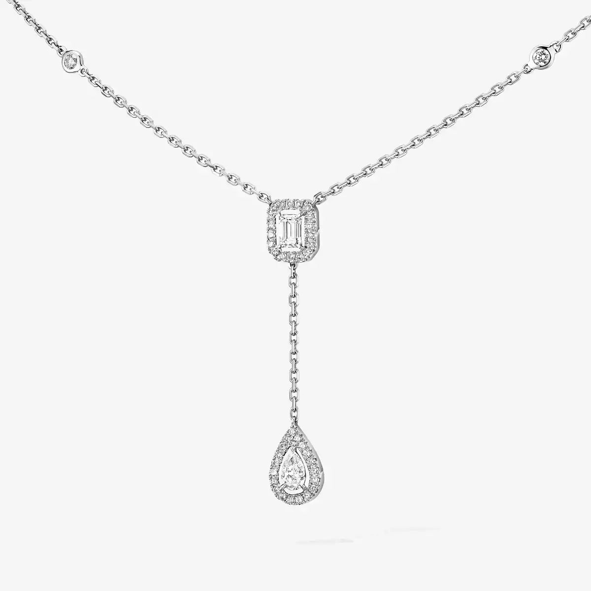 [Noble Aura jewelry]Gold Diamond Tie Necklace