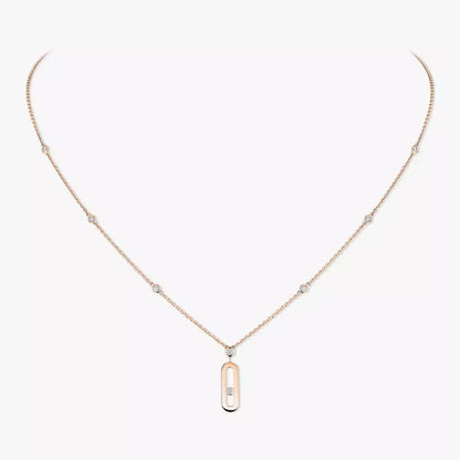 [Noble Aura jewelry] Move Uno Gold Diamond Long Necklace