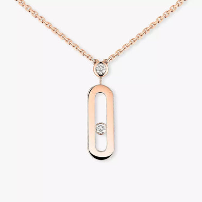 [Noble Aura jewelry] Move Uno Gold Diamond Long Necklace