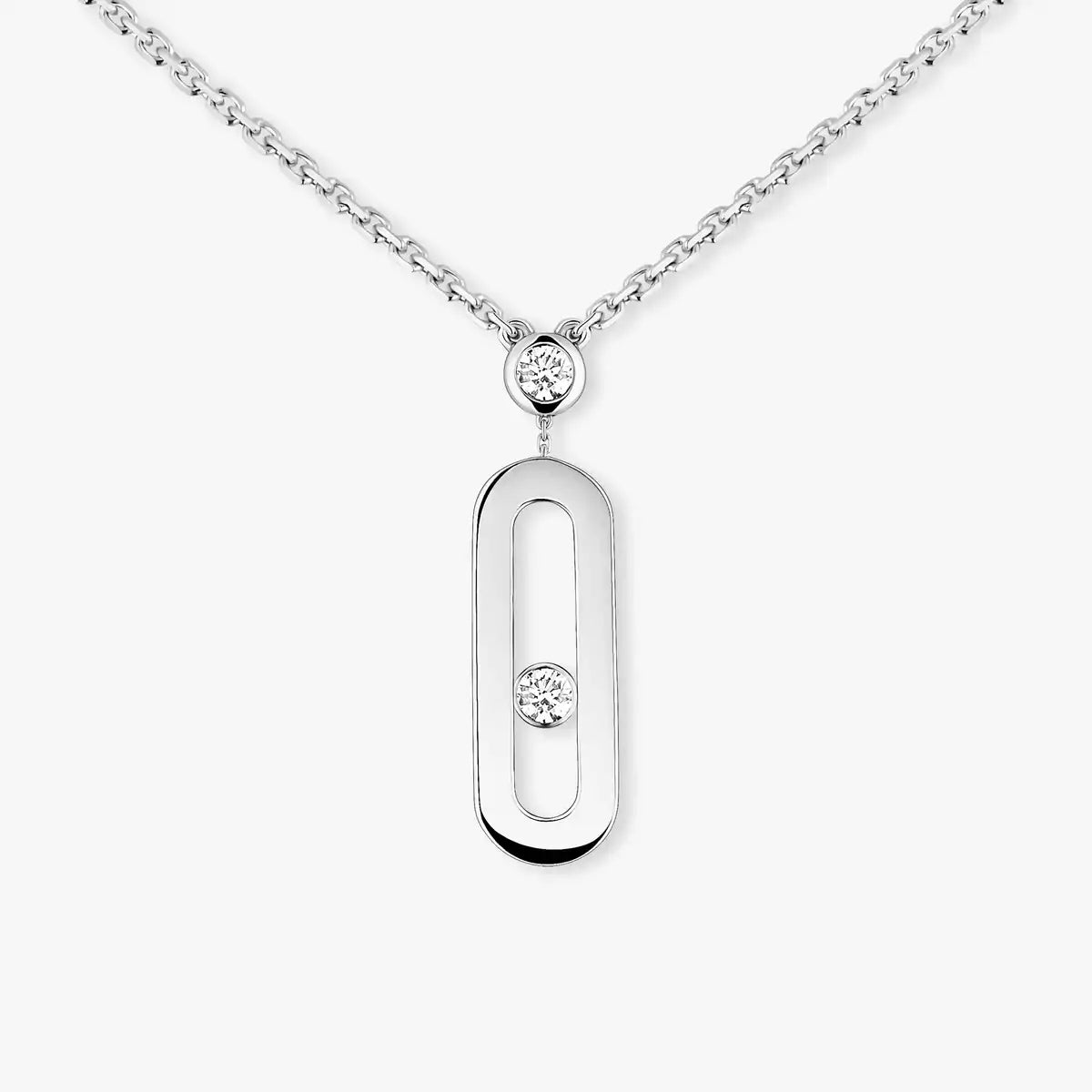 [Noble Aura jewelry] Move Uno Gold Diamond Long Necklace