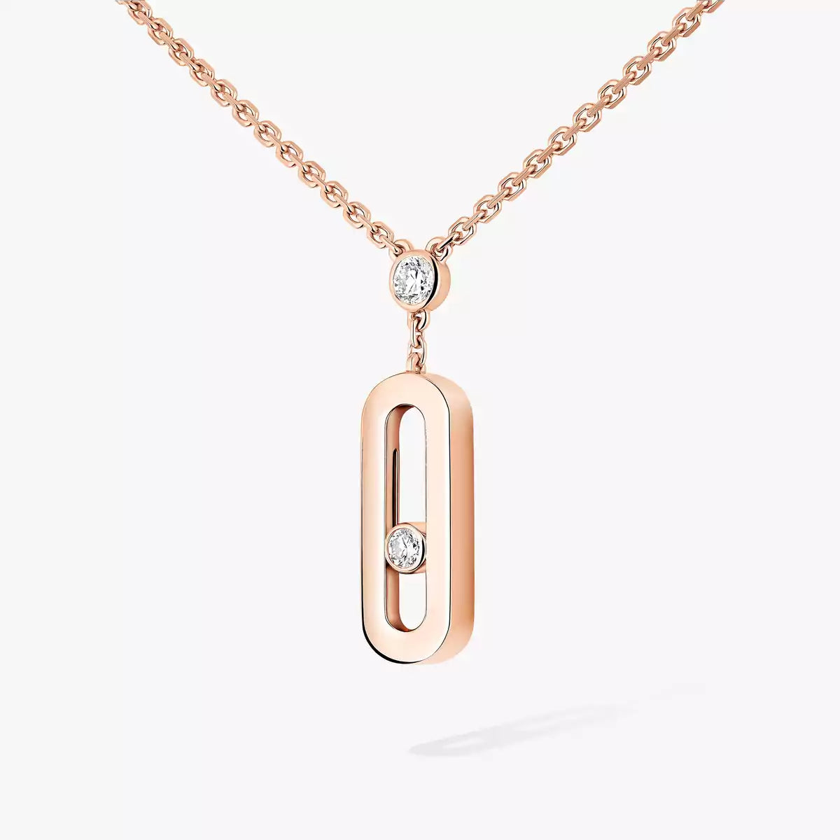 [Noble Aura jewelry] Move Uno Gold Diamond Long Necklace