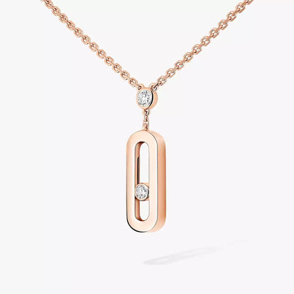 [Noble Aura jewelry] Move Uno Gold Diamond Long Necklace