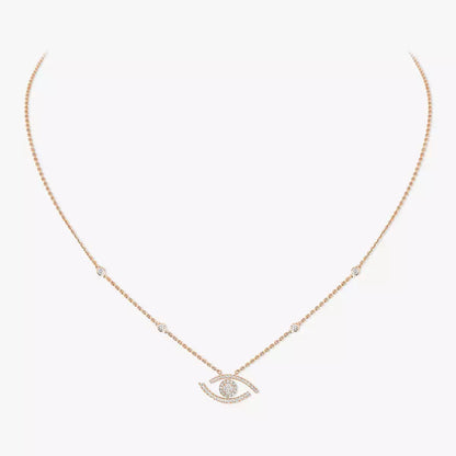 [Noble Aura jewelry]Pave_ Diamond Necklace Lucky Eye