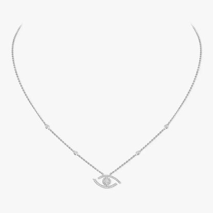 [Noble Aura jewelry]Pave_ Diamond Necklace Lucky Eye