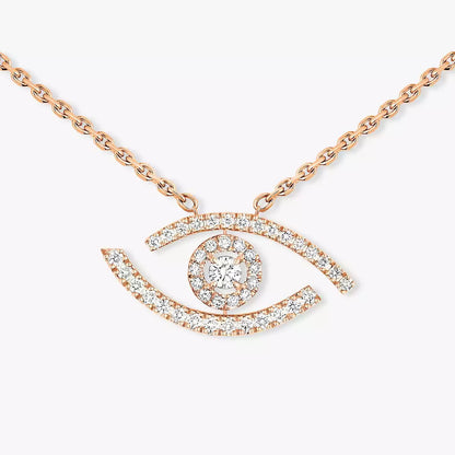 [Noble Aura jewelry]Pave_ Diamond Necklace Lucky Eye