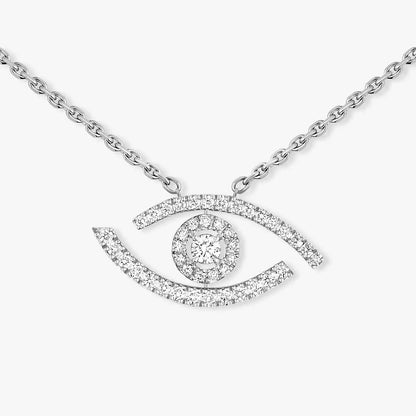 [Noble Aura jewelry]Pave_ Diamond Necklace Lucky Eye