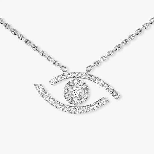 [Noble Aura jewelry]Pave_ Diamond Necklace Lucky Eye
