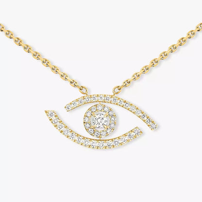 [Noble Aura jewelry]Pave_ Diamond Necklace Lucky Eye