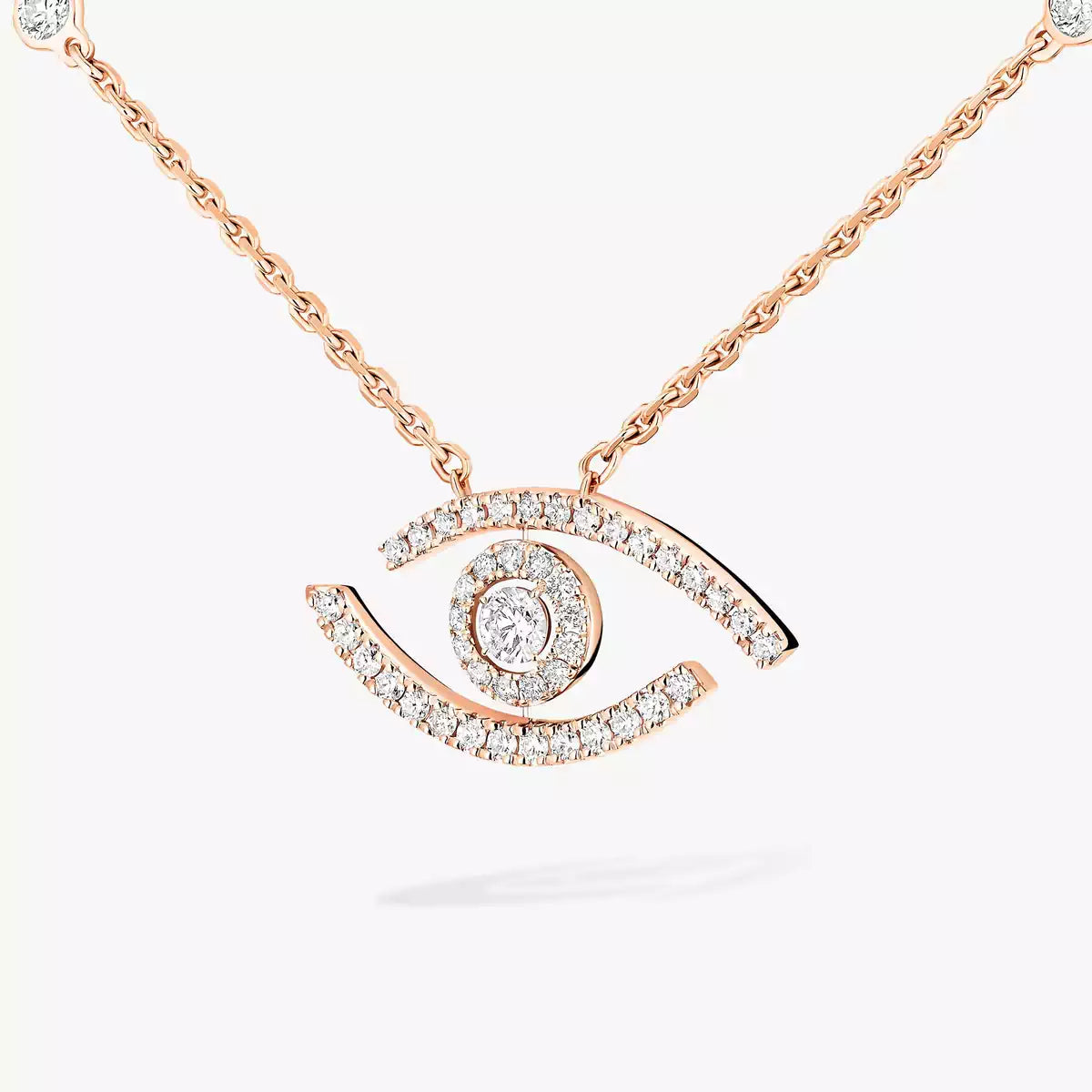 [Noble Aura jewelry]Pave_ Diamond Necklace Lucky Eye
