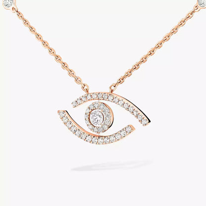 [Noble Aura jewelry]Pave_ Diamond Necklace Lucky Eye