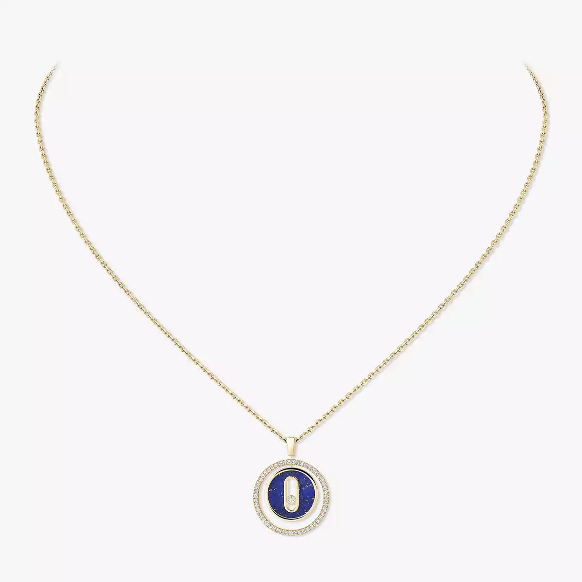 [Noble Aura jewelry]Lucky Move Diamond Necklace in Rose Gold and White Mother-of-Pearl