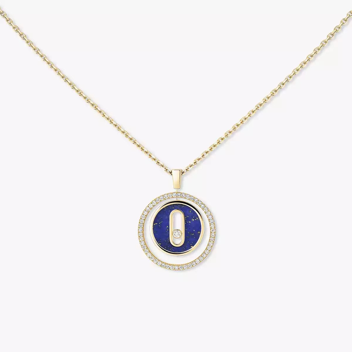 [Noble Aura jewelry]Lucky Move Diamond Necklace in Rose Gold and White Mother-of-Pearl