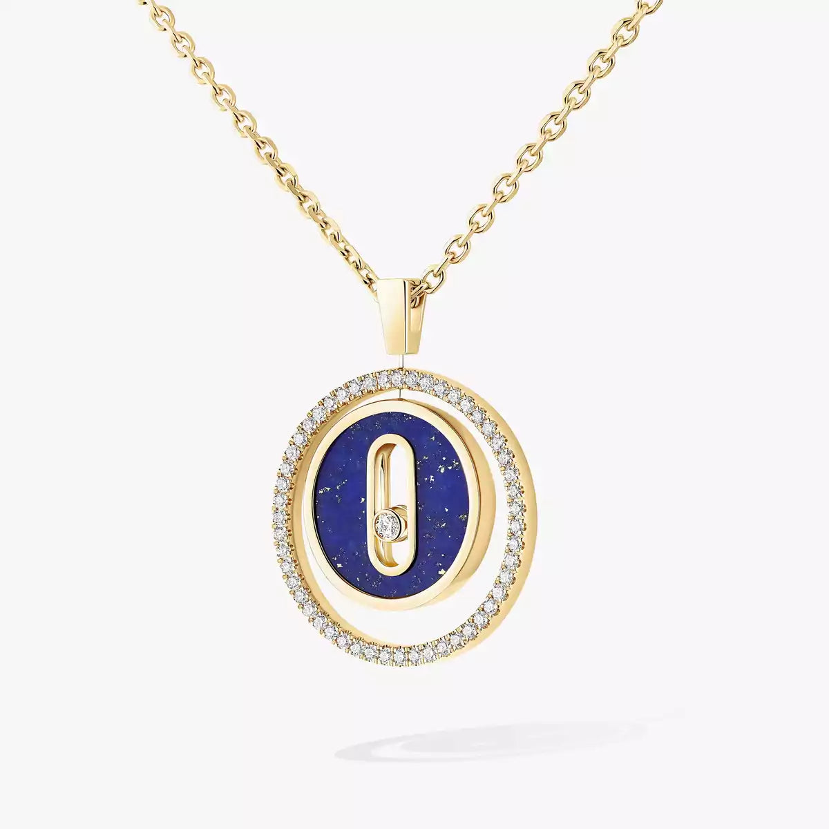 [Noble Aura jewelry]Lucky Move Diamond Necklace in Rose Gold and White Mother-of-Pearl