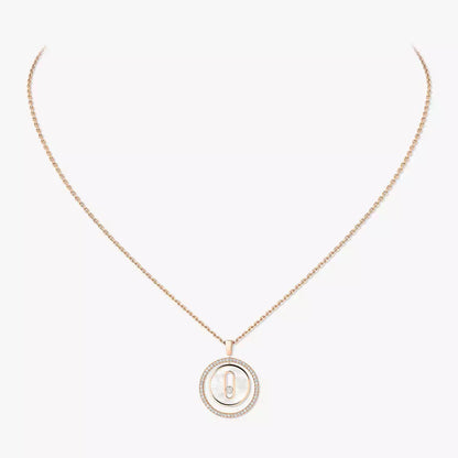 [Noble Aura jewelry]Lucky Move Diamond Necklace in Rose Gold and White Mother-of-Pearl