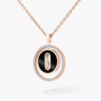 [Noble Aura jewelry]Lucky Move Diamond Necklace in Rose Gold and White Mother-of-Pearl