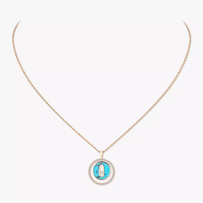[Noble Aura jewelry]Lucky Move Diamond Necklace in Rose Gold and White Mother-of-Pearl