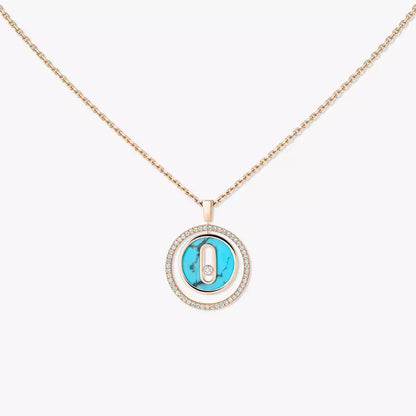 [Noble Aura jewelry]Lucky Move Diamond Necklace in Rose Gold and White Mother-of-Pearl