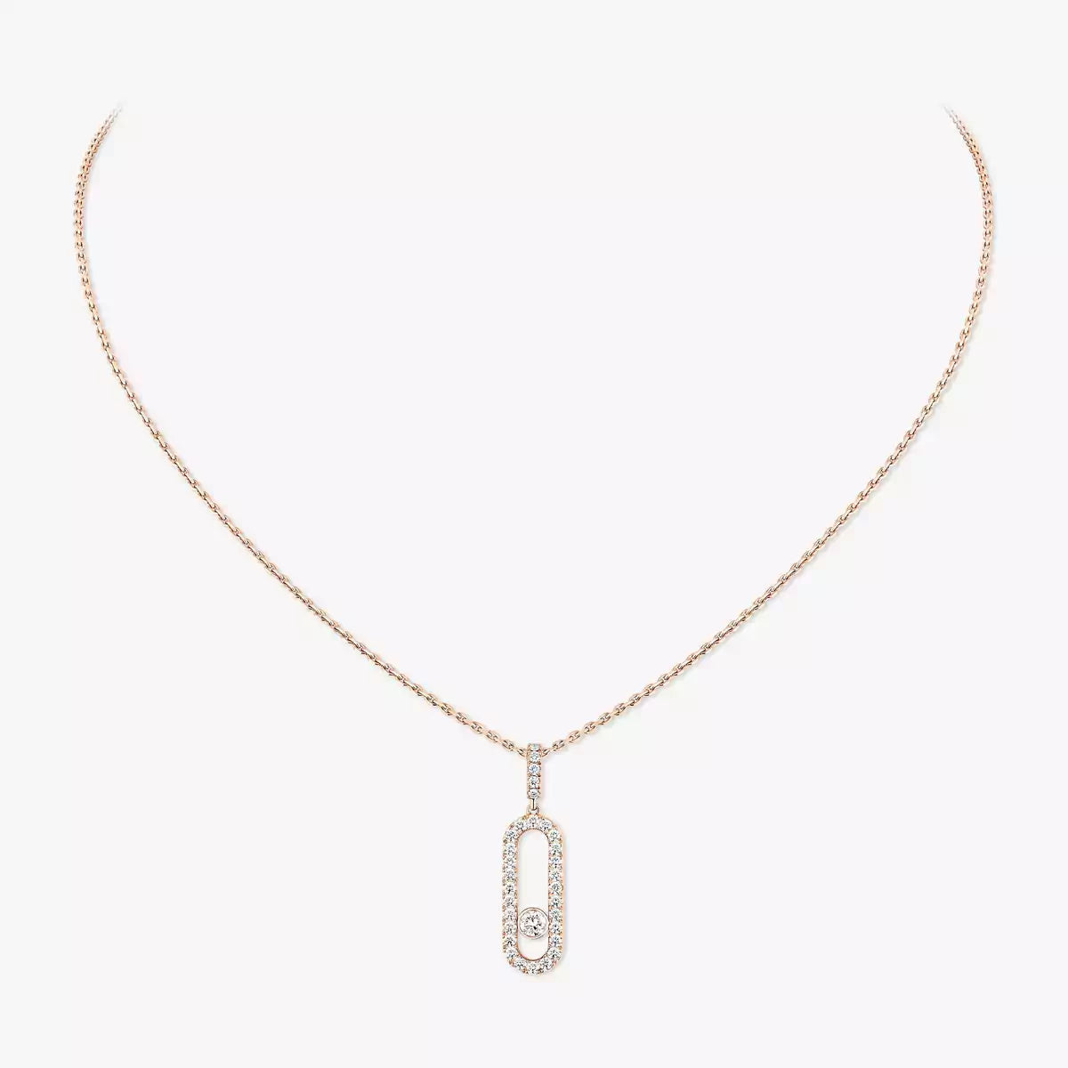 [Noble Aura jewelry]Move Uno Diamond Necklace in Rose Gold