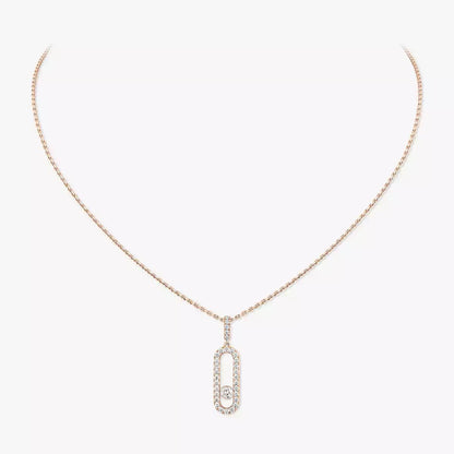 [Noble Aura jewelry]Move Uno Diamond Necklace in Rose Gold