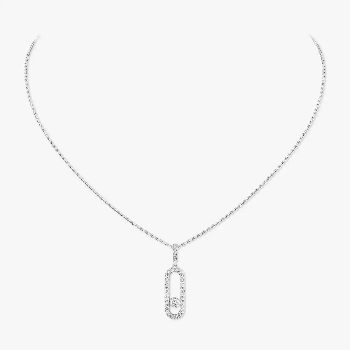 [Noble Aura jewelry]Move Uno Diamond Necklace in Rose Gold