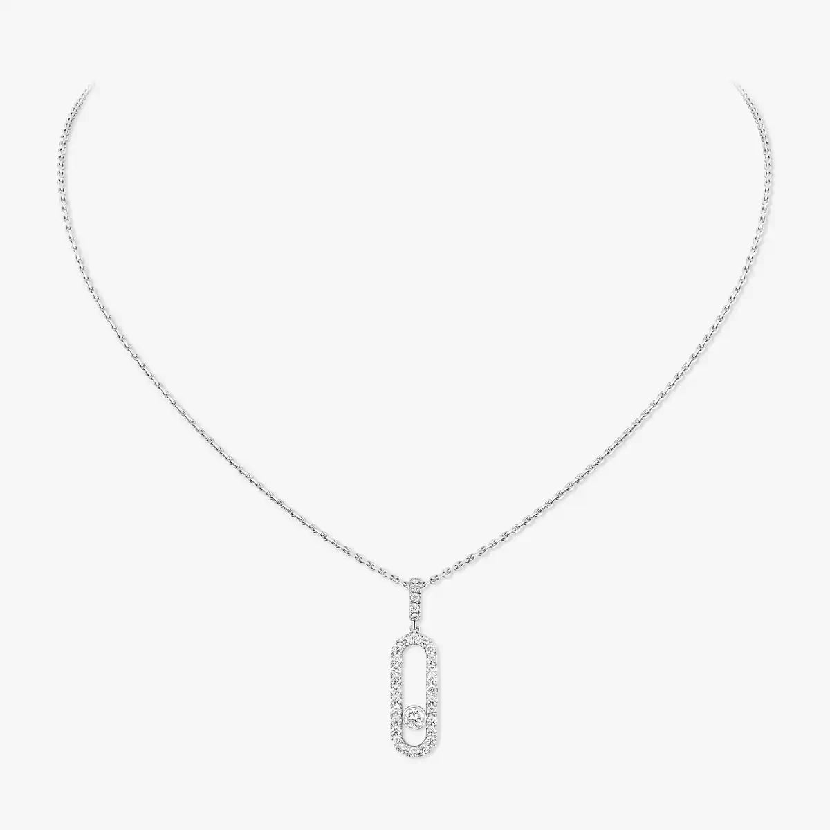 [Noble Aura jewelry]Move Uno Diamond Necklace in Rose Gold